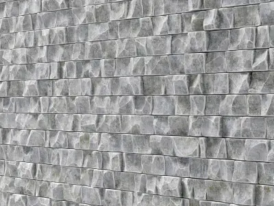 Wall brick rock decoration n1  3D model