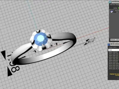 Diamond ring 3D print model