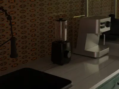 3D rendered kitchen 3D model