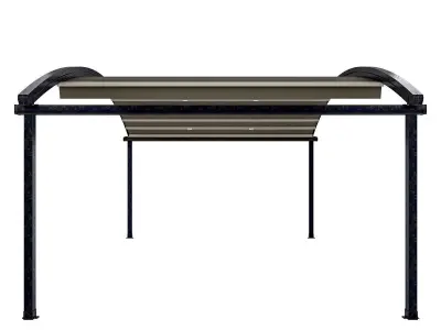 Motorized Pergola 4 damaged painted steel 3D model