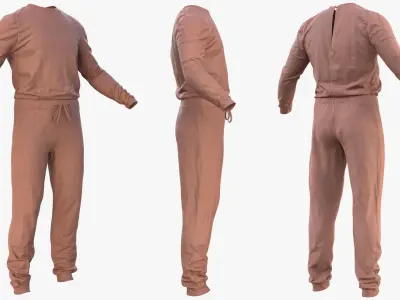 Jumpsuit 82 - All MH Bodies and UE5 Skeletons - Rigged Low-poly 3D model