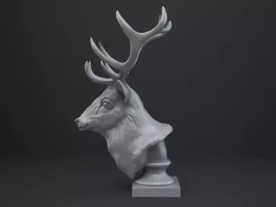 Deer Bust - Animal Figurine 3D print model