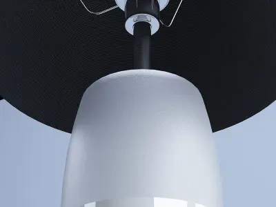 Modern Lamp Black White 3D model