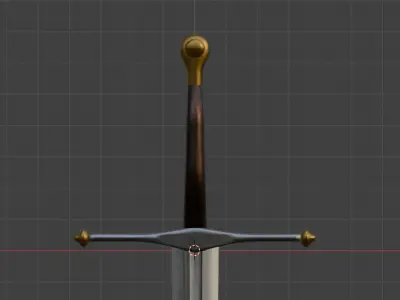 Northern Greatsword Lowpoly Fantasy Sword  Low-poly 3D model