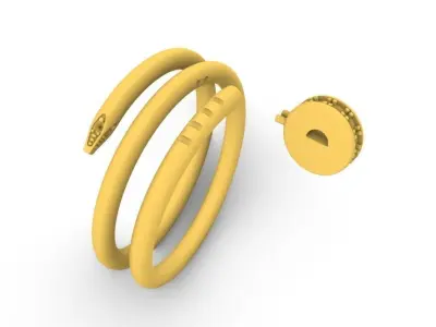 Nail Ring Double 3D print model