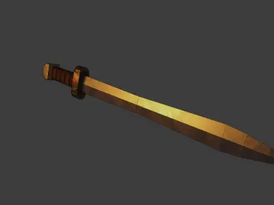 Antique Byzantine Sword Free low-poly 3D model