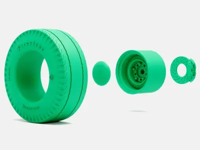 15x10 Smoothie Wheel Firestone Dragster Cheater Slick 3D print model