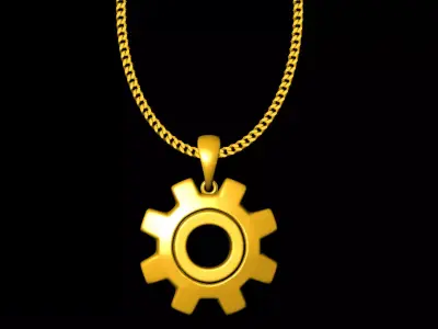 Setting icon pendant charms - one inch pendant 3D print model