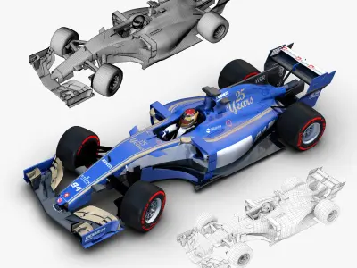 Sauber C36 Low-poly 3D model