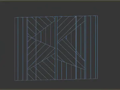 Decorative wall panel and headboard 3D model