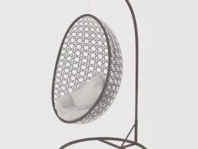 armchair hanging chair with cushion Free 3D model