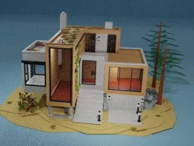 Unleash 3D Home Design with Blender Low-poly 3D model