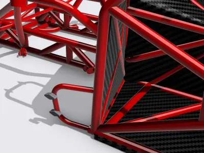 VC Valiant Promod tubular chassis with floors tubs firewall 3D print model