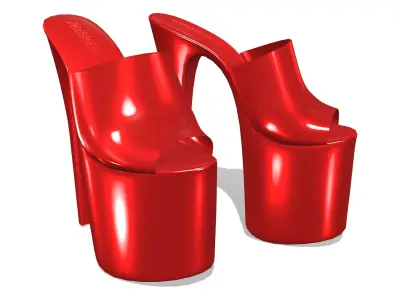 Super High Heels Low-poly 3D model