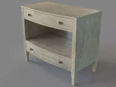 Bedroom Sanctuary Gemme Two Drawer Nightstand 3D model