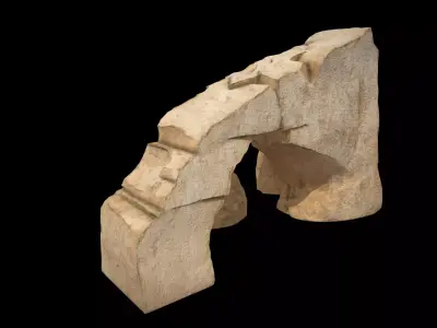 Modular Stylized Cliff Rock 3D model