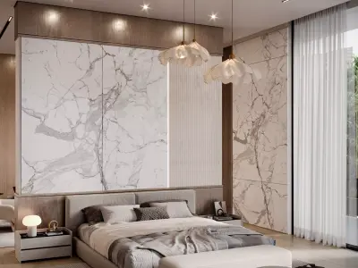 luxury modern bedroom 3D model