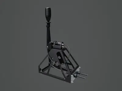 Short Shifter 01 - Variation A - Dark Gray Low-poly 3D model