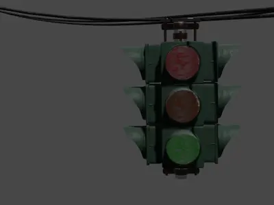 Traffic Light Suspended 3D model