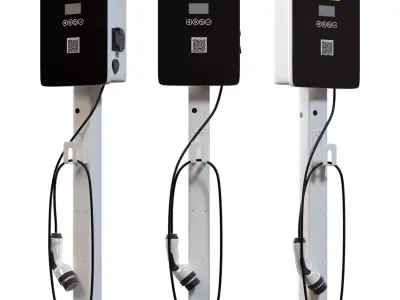 Vita Charger Business Wallbox Low-poly 3D model