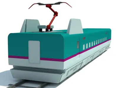 Speed Train Passenger Car 3D model
