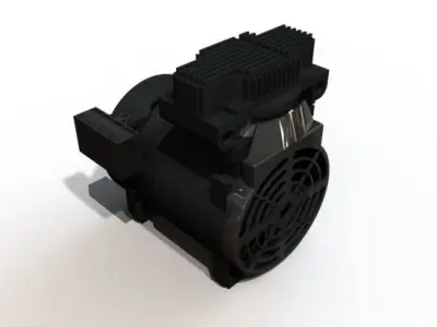 Oil-Less Rocking Piston Pump 3D model