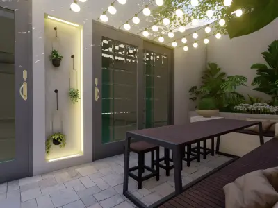 landscape Design 02 - SKP and LUMION 3D model