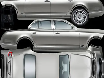 Generic Sedan v17 Low-poly 3D model