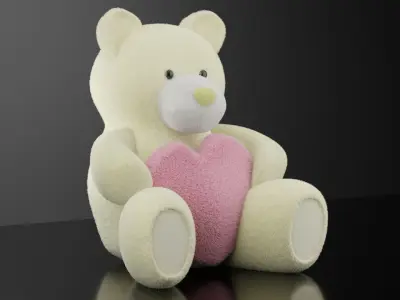 Cute Teddy bear toy 3D model