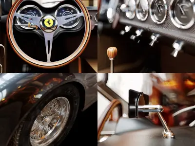 Ferrari 250 Gt Swb  Spyder california Low-poly 3D model