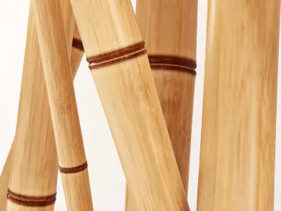 Bamboo decor fundament board pebble 3D model