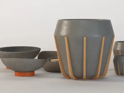 La Morena Contemporist Table Decoration Ceramic Show Piece Items 3D model