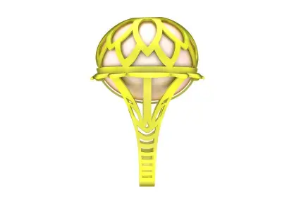 A5618 Luxury Pearl Egg Women Ring 3D print model