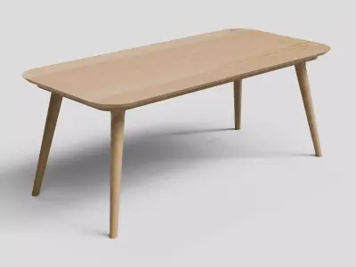 Wood Dining Table 3D model
