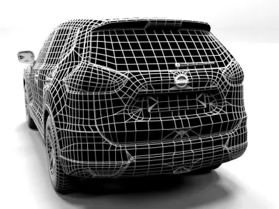 NISSAN X-TRAIL 2015 LOWPOLY Low-poly 3D model