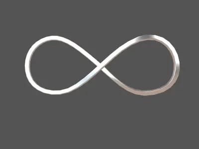 Infinity Symbol v4 005 Low-poly 3D model