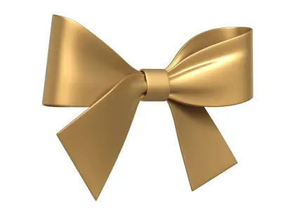 Christmas Bow Ribbon 83 Low-poly 3D model
