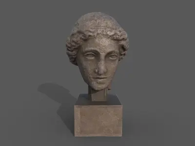 Head of Aphrodite Low-poly 3D model