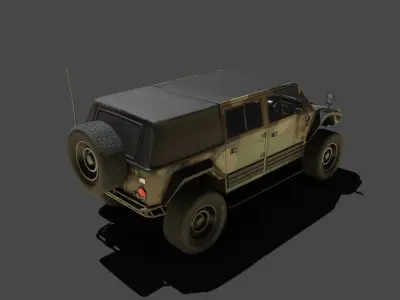 Maung Pindad Military car Low-poly 3D model
