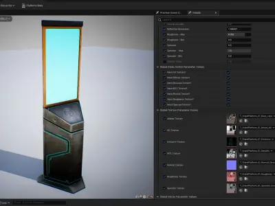 cyberpunk stand platform - PBR  Low-poly 3D model