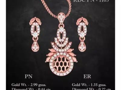 Pendant Earrings combo - 1105 3D print model