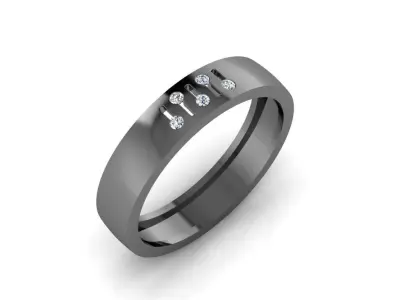 Diamond Jewelry Man Ring 3D print model