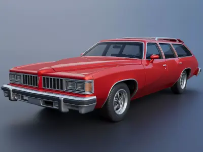 Pontiac LeMans Safari Wagon 1977 3D print model