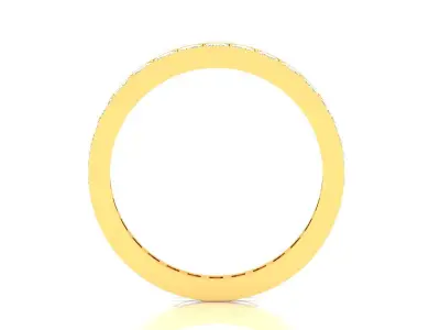 Band 3dm Render Details princess cut diamond eternity ring gold 3D print model purchase