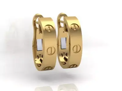 Love earrings Car 20 3D print model