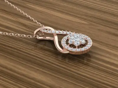 Jewelry Diamond Pendant 3D print model