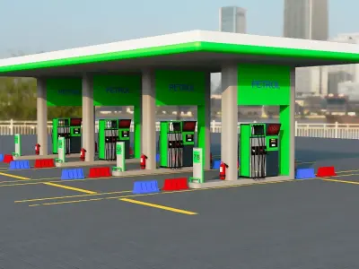 Gas station  3D model