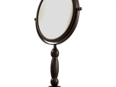 Two Sided Magnification Swivel Makeup Mirror 3D model