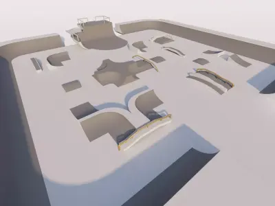 Skatepark-Skate Park PACK 3D model