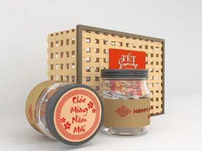 Lunar new year gift set l Tet Gift Set 3D model